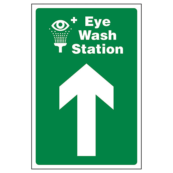 Eye Wash Station Arrow Up Safety Sign Easy Access Schools