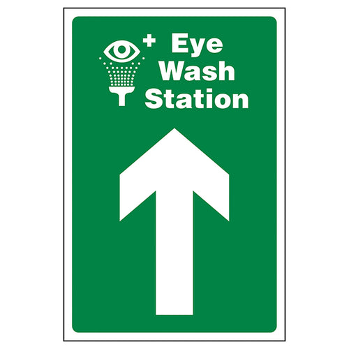 Eye Wash Station Arrow Up Safety Sign Easy Access Schools