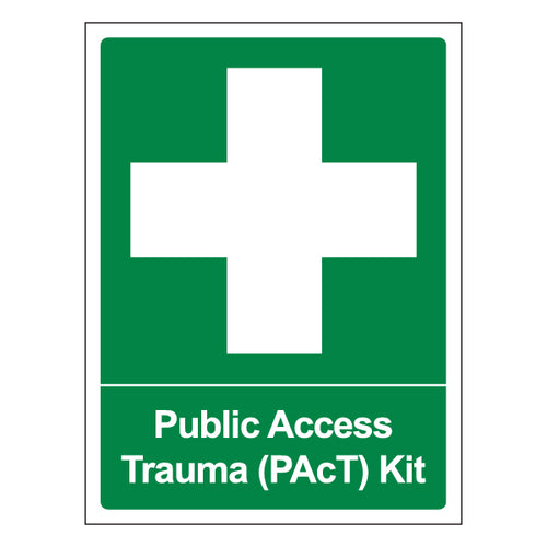 Public Access Trauma Kit Safety Sign For Public Spaces