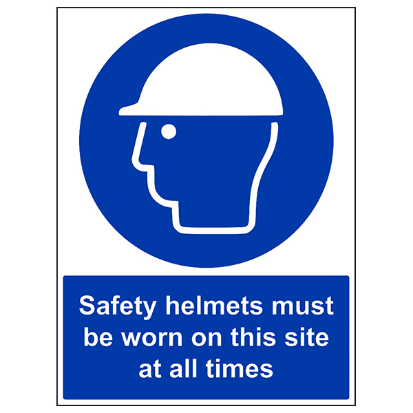 Safety Helmets Must Be Worn Safety Sign For Construction