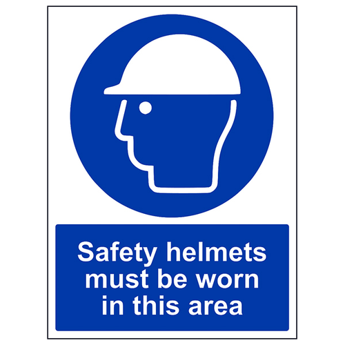 Safety Helmets Must Be Worn Safety Sign Protective For Sites