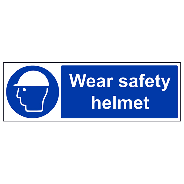 Wear Helmet Safety Sign Low Clearance Protects Workers