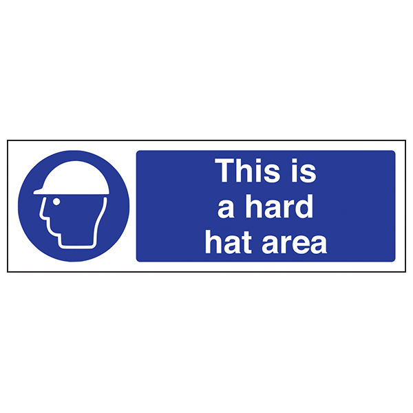 Hard Hat Area Safety Sign Low Clearance Warning For Workers