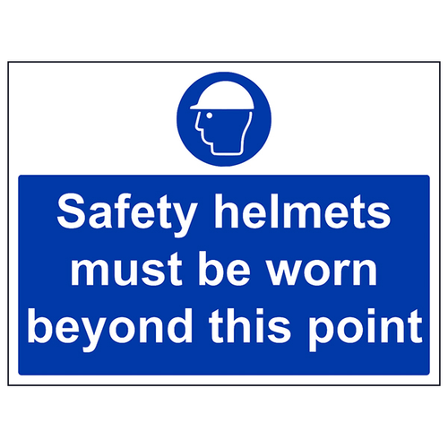 Safety Helmets Must Be Worn Safety Sign Essential For Site