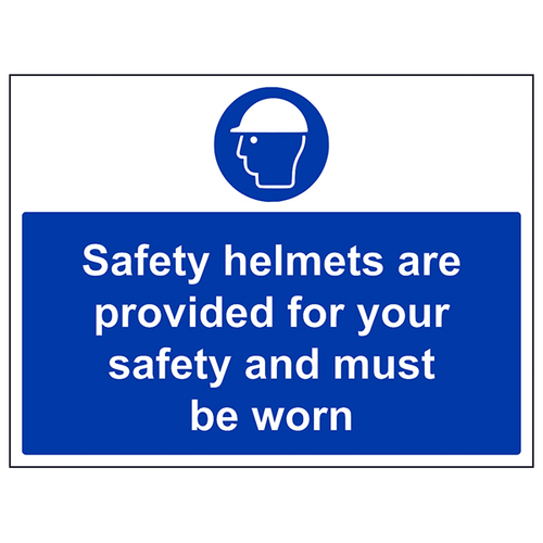 Safety Helmets Safety Sign Head Protection For Construction