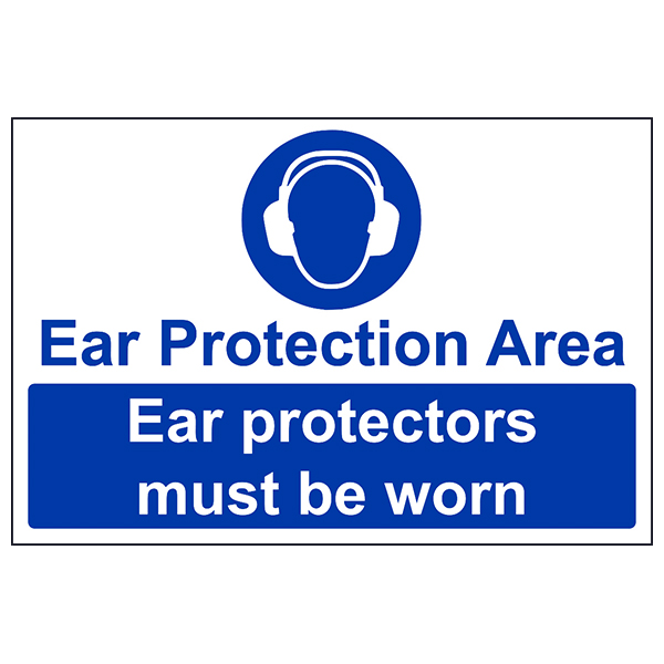 Ear Protection Area Safety Sign Hearing Safety For Workers