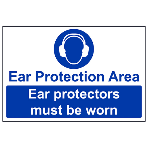 Ear Protection Area Safety Sign Hearing Safety For Workers