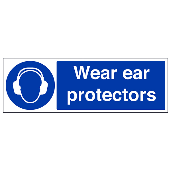 Wear Ear Protectors Safety Sign Hearing Protection Workers