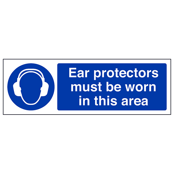 Ear Protectors Safety Sign Essential For Workplace Staff