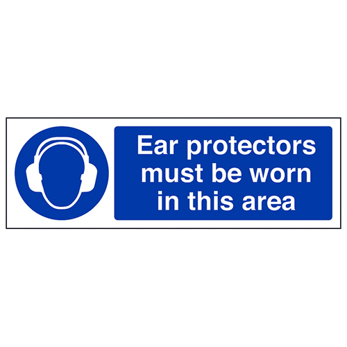 Ear Protectors Safety Sign Essential For Workplace Staff