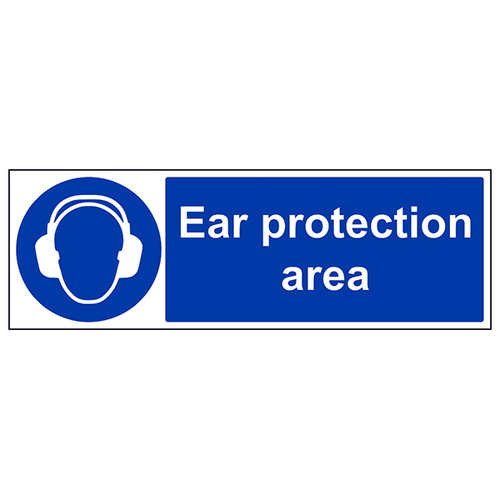 Ear Protection Area Safety Sign Compliant For Workers