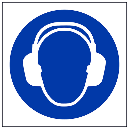 Ear Protection Safety Sign EN ISO 7010 Compliant Workers