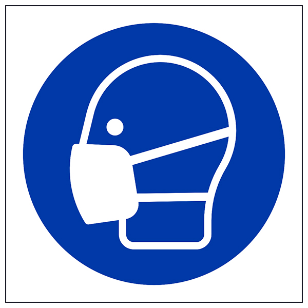 Mask Symbol Safety Sign Compliant PPE For Workplace Staff