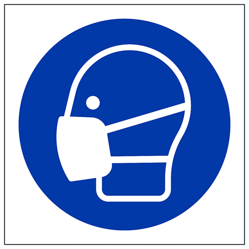 Mask Symbol Safety Sign Compliant PPE For Workplace Staff