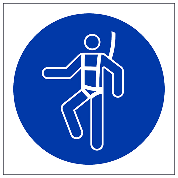Safety Harness Safety Sign EN ISO 7010 Essential Workplace