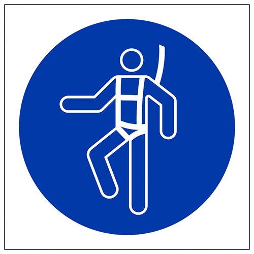 Safety Harness Safety Sign EN ISO 7010 Essential Workplace