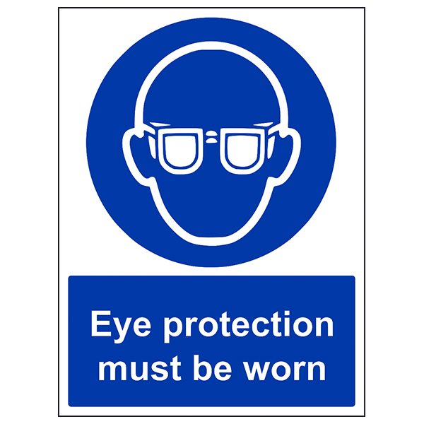 Eye Protection Safety Sign Essential Durable Workplace
