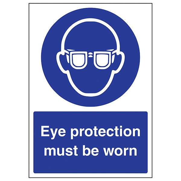 Eye Protection Safety Sign A4 Essential For Workplace Staff