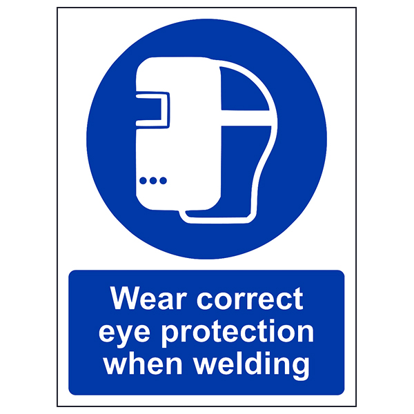 Wear Correct Eye Protection Safety Sign Workplace Essential