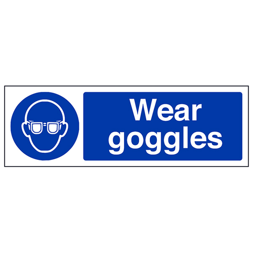 Wear Goggles Safety Sign Essential Compliance For Workers