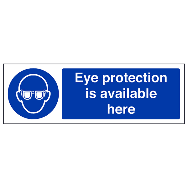 Eye Protection Safety Sign EN ISO Compliant For Staff