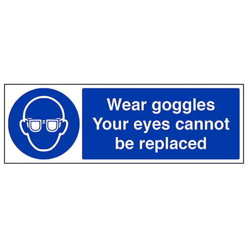 Wear Goggles Safety Sign Eye Protection For Employees