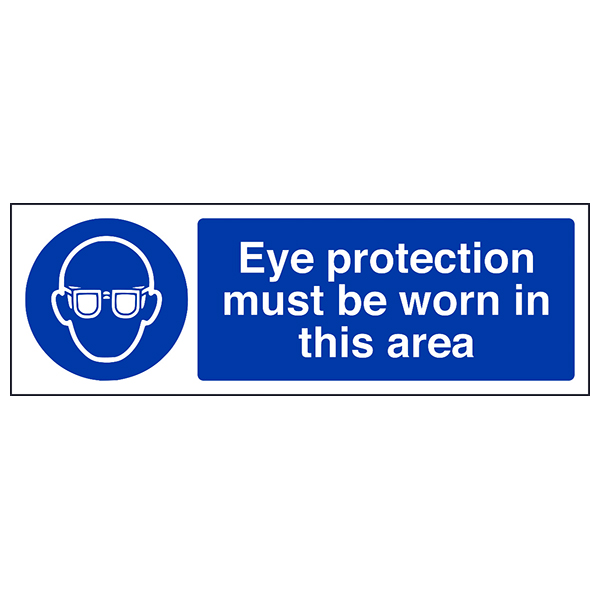 Eye Protection Safety Sign High Visibility Workers Site