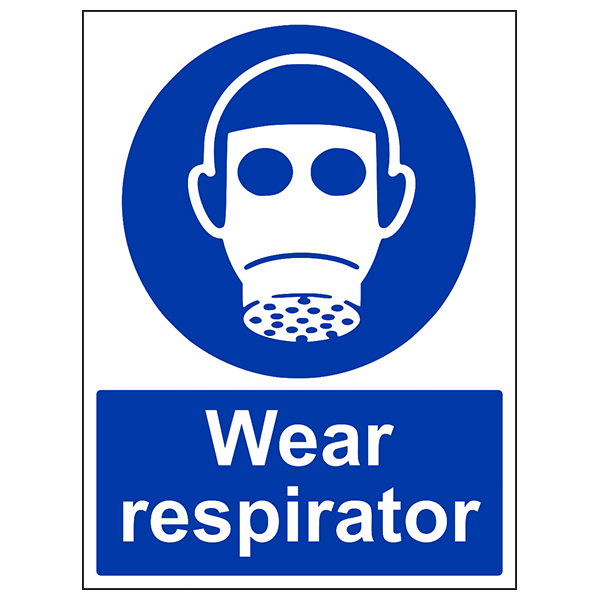 Wear Respirator Safety Sign PPE Compliance For Staff