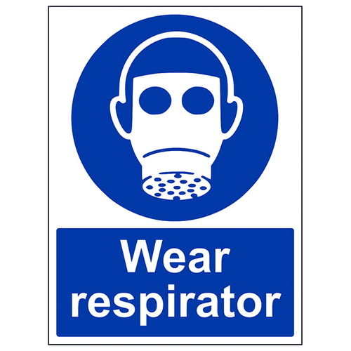 Wear Respirator Safety Sign PPE Compliance For Staff