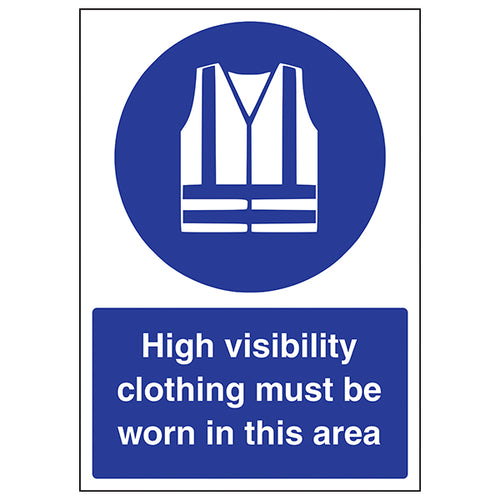 High Visibility Clothing Must Be Worn In This Area - A4