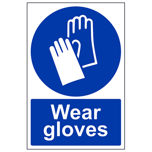 Wear Gloves Safety Sign Kitchen Protection For Staff