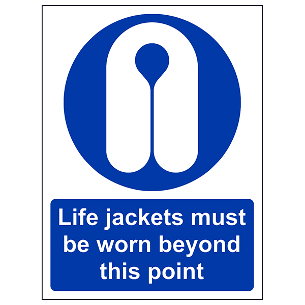 Life Jackets Safety Sign EN ISO 7010 Durable Workplace