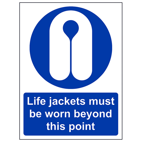 Life Jackets Safety Sign EN ISO 7010 Durable Workplace