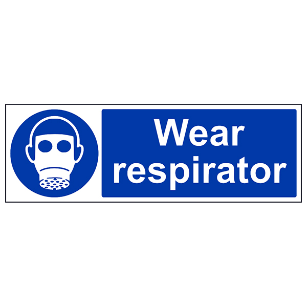 Wear Respirator Safety Sign EN ISO 7010 For Staff Essential