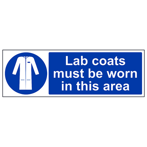 Lab Coats Must Be Worn Safety Sign Compliance For Staff