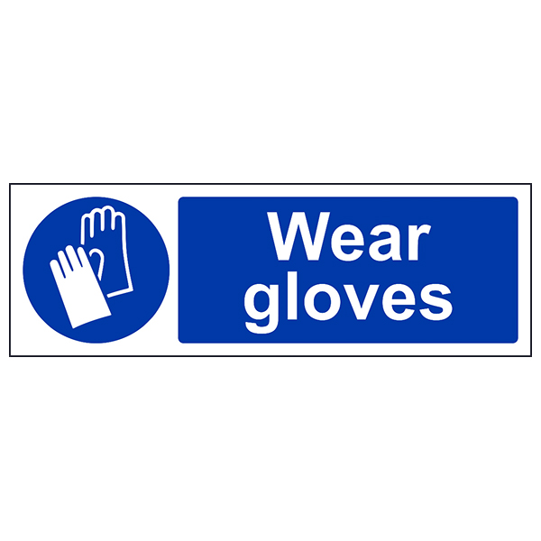 Wear Gloves Safety Sign EN ISO 7010 Worker Safety Reminder