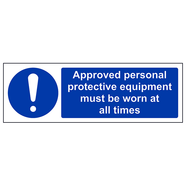 PPE Safety Sign Durable For Landscape Staff Compliance