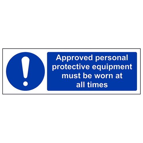 PPE Safety Sign Durable For Landscape Staff Compliance