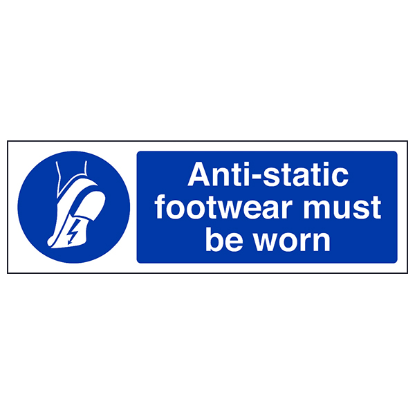 Anti-Static Footwear Safety Sign High Visibility Industrial