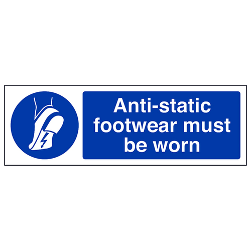 Anti-Static Footwear Safety Sign High Visibility Industrial