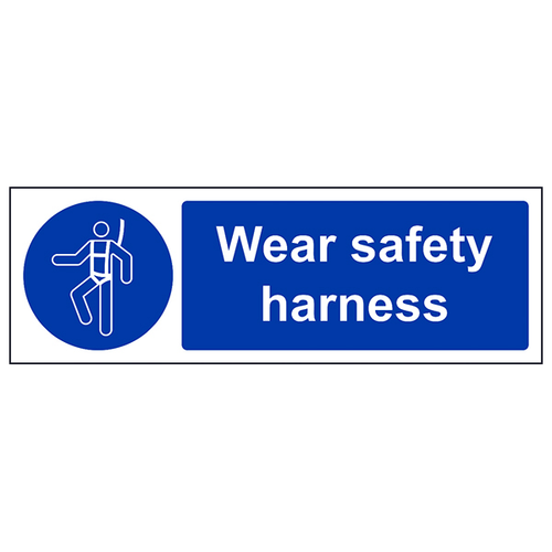 Wear Safety Harness Safety Sign Compliant For Workers
