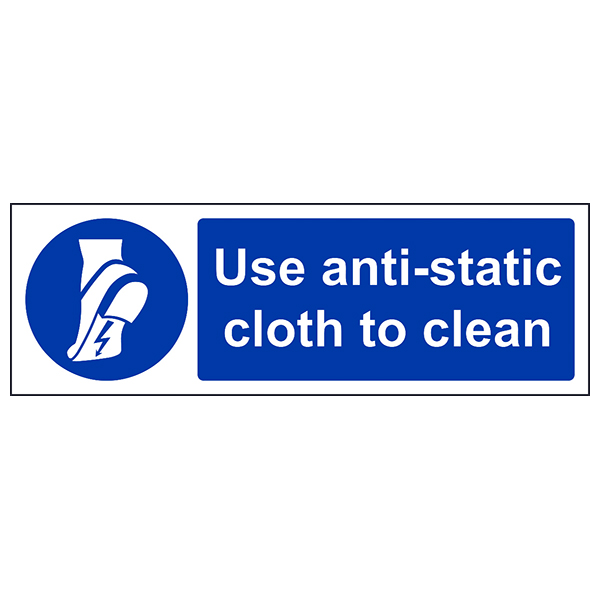 Use Anti Static Cloth To Clean Safety Sign For Employees