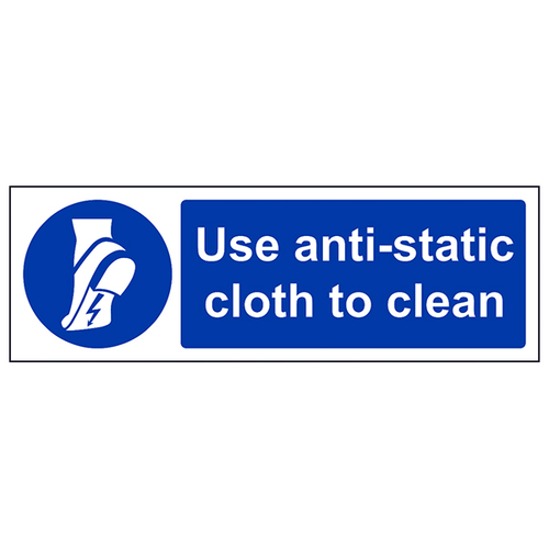 Use Anti Static Cloth To Clean Safety Sign For Employees