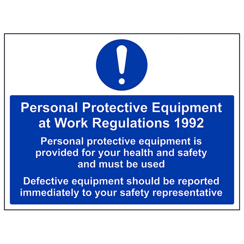 PPE Work Regulations Safety Sign Demolition Site Warning