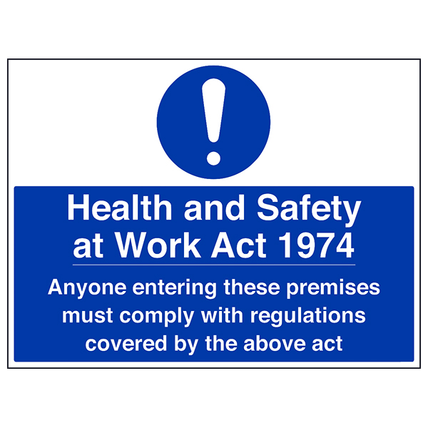 Health And Safety At Work Safety Sign Clear Compliant Staff