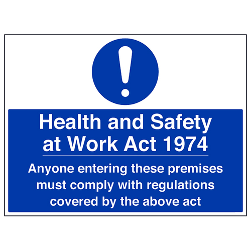 Health And Safety At Work Safety Sign Clear Compliant Staff