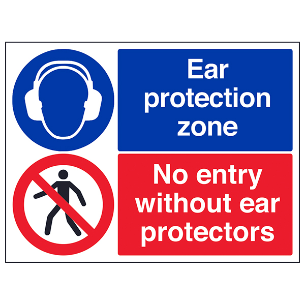 Ear Protectors Safety Sign For Workplace Hearing Safety