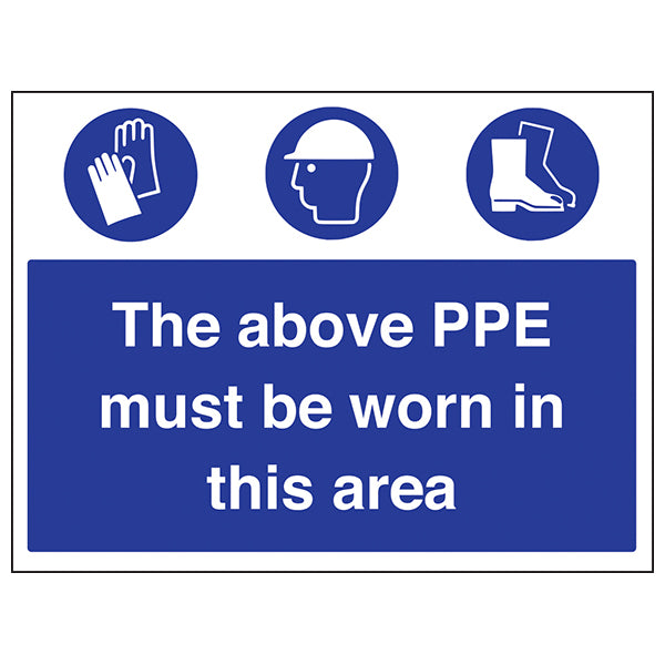 Essential PPE Must Be Worn Safety Sign For Workplaces