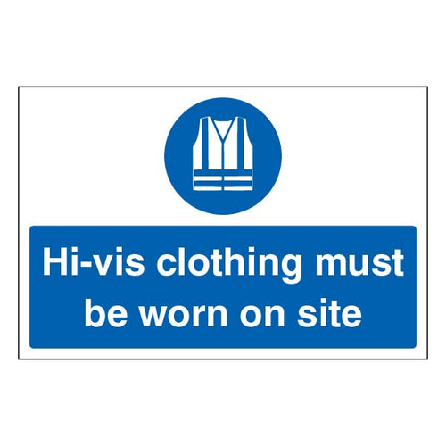 Hi Vis Clothing Safety Sign Large Landscape For Site Staff