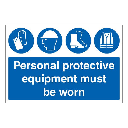 PPE Must Be Worn Safety Sign Essential High Visibility Staff